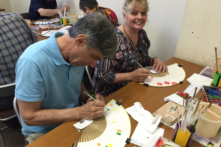Sanju Sangendo Hall and Paper Fan Painting Experience