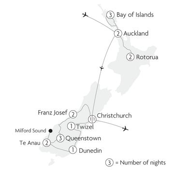 Magnificent New Zealand Map