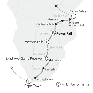 Grand African Rail Journey Map