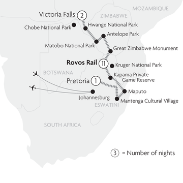 African Rail Adventure Map