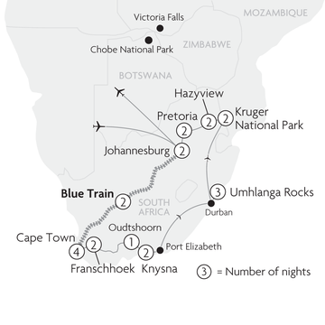 The Very Best of South Africa Map