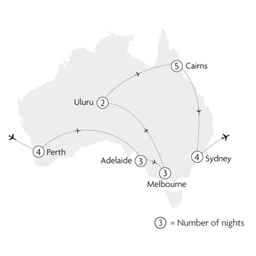 Christmas & New Year in Australia Map