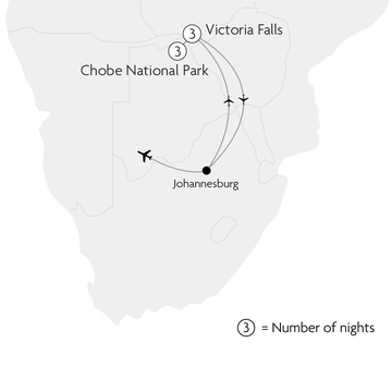 Victoria Falls & Chobe National Park Map