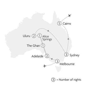 Wonders of Australia Map