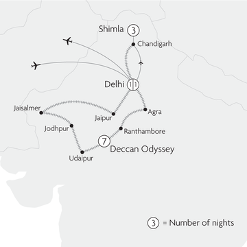 Deccan Odyssey’s Grand Heritage Map