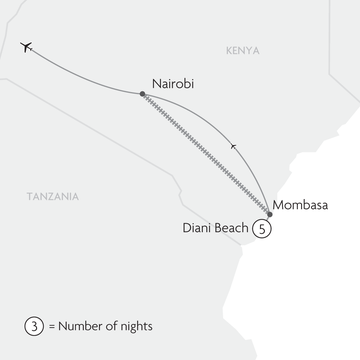 Diani Beach, Mombasa Map