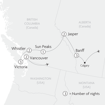 Spectacular Canadian Rockies Map