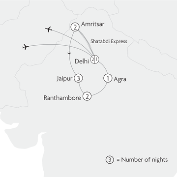 Temples & Tigers Map