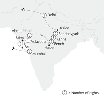 Indian Wildlife Adventure Map