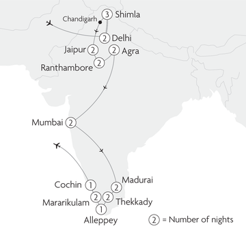A Journey Through India Map