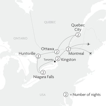 The Very Best of Eastern Canada Map