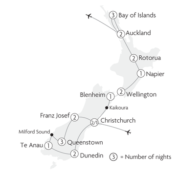 The Very Best of New Zealand Map