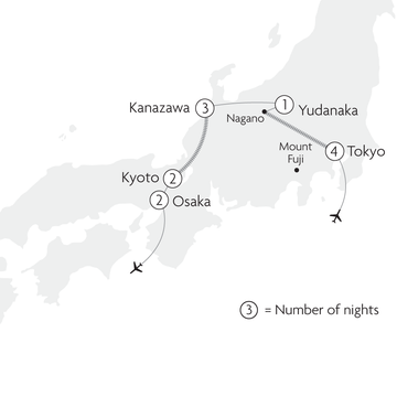 Wonders of Japan Map